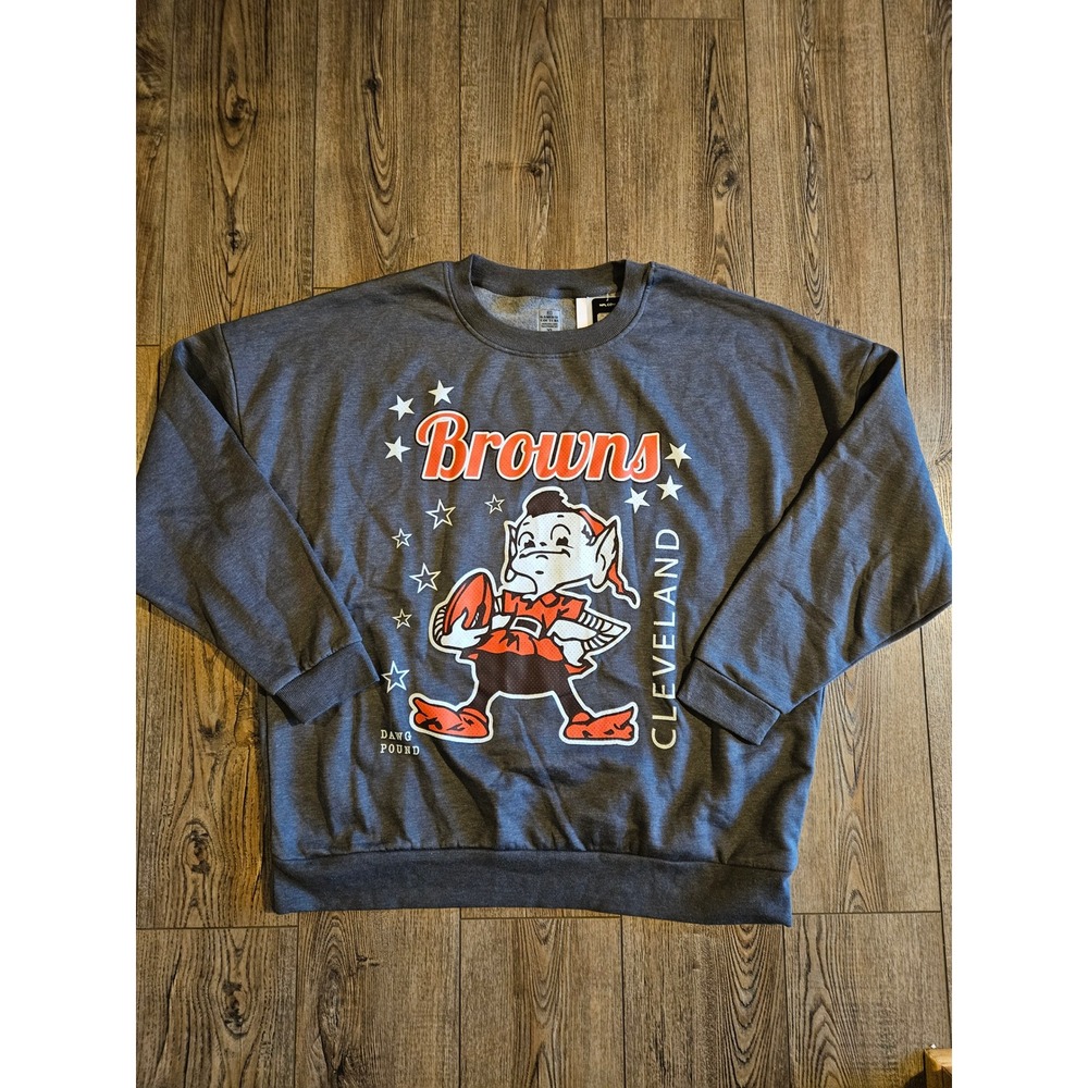 Cleveland Browns Gameday Couture Sweatshirt Gray Size XL